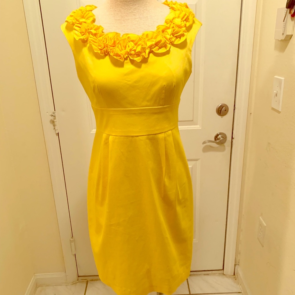 London Times yellow dress
